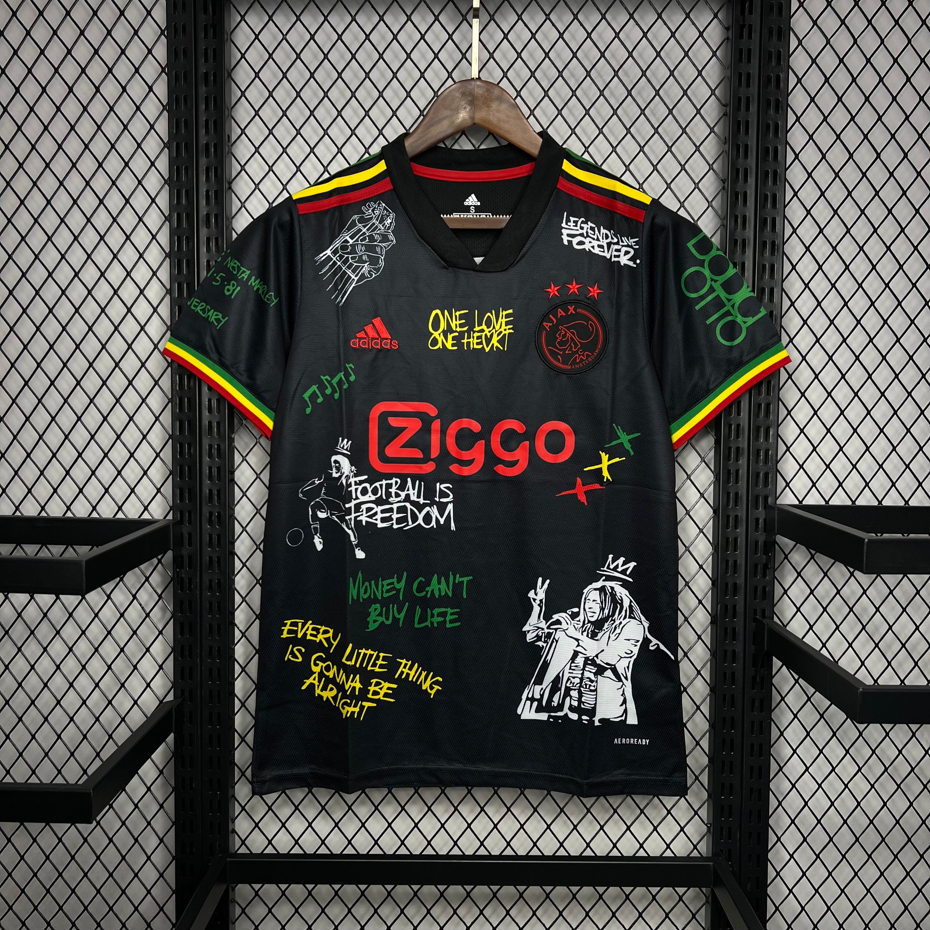 A special IX Bob Marley football shirt