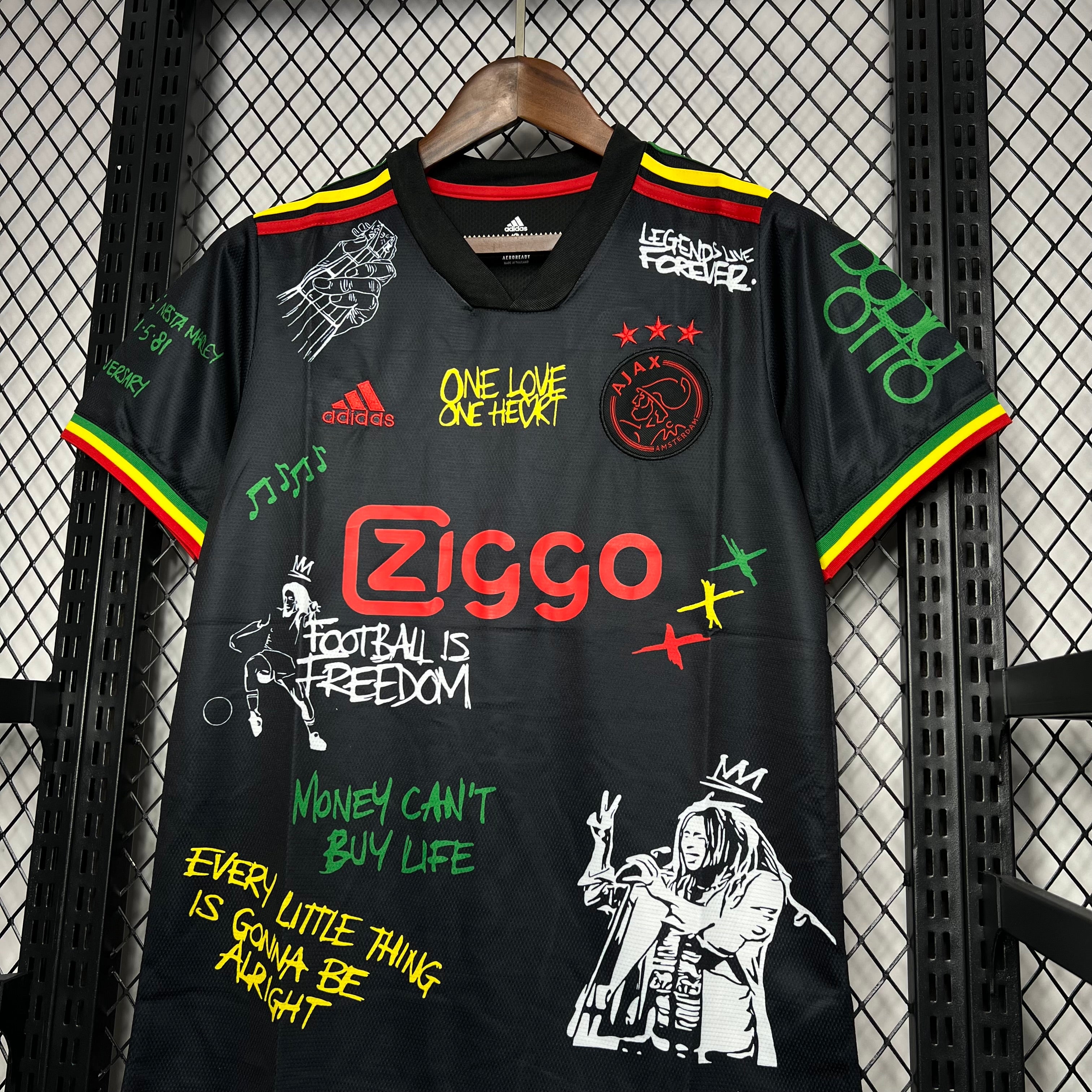 A special IX Bob Marley football shirt