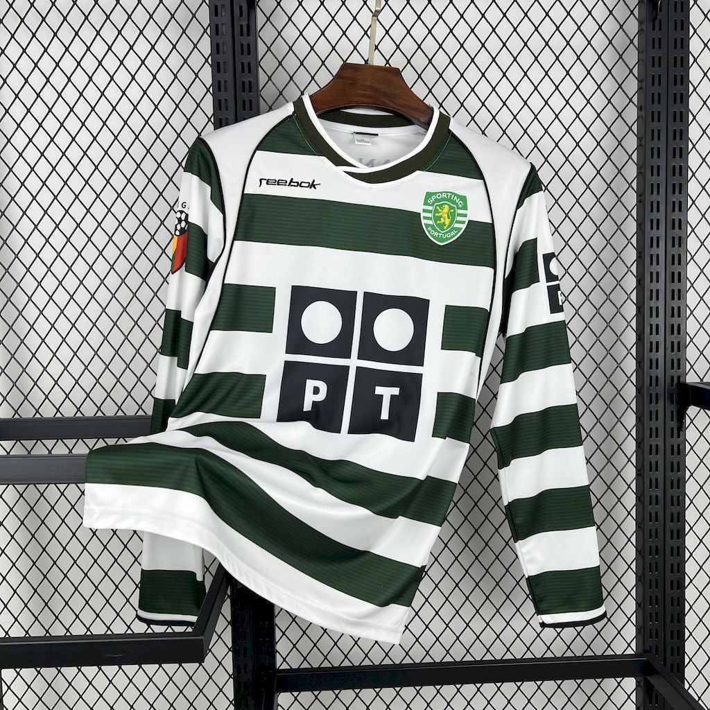 Sporting Lisbon retro long football shirt 2001-02 